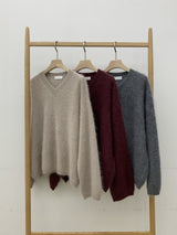 Premium Brushed V-neck Knit