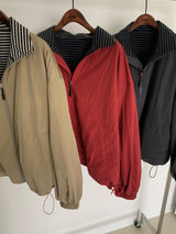 Reversible Stand Collar Jacket, women's reversible stand collar jacket