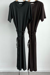 Strap Waist Rib Dress