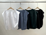 Back Pleat French Sleeve Tee