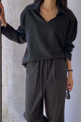 Collared Cupro Blouse