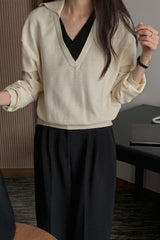 Double Collar Knit
