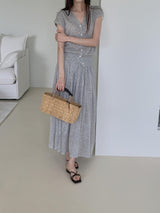 Summer Cardigan Pleat Set