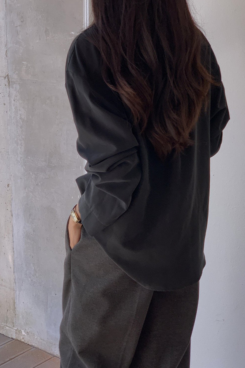 Collared Cupro Blouse