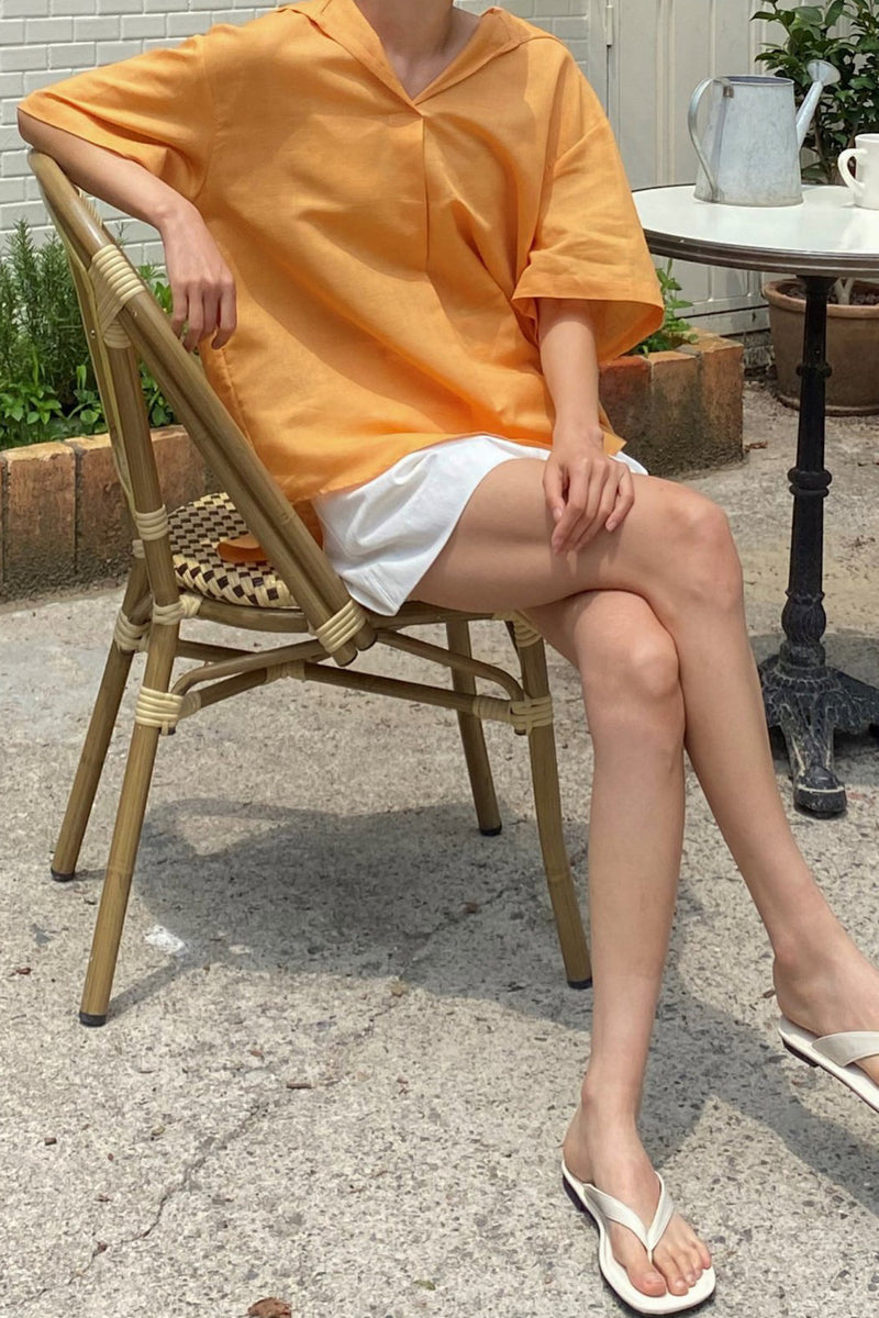 Hoodie Linen Blouse