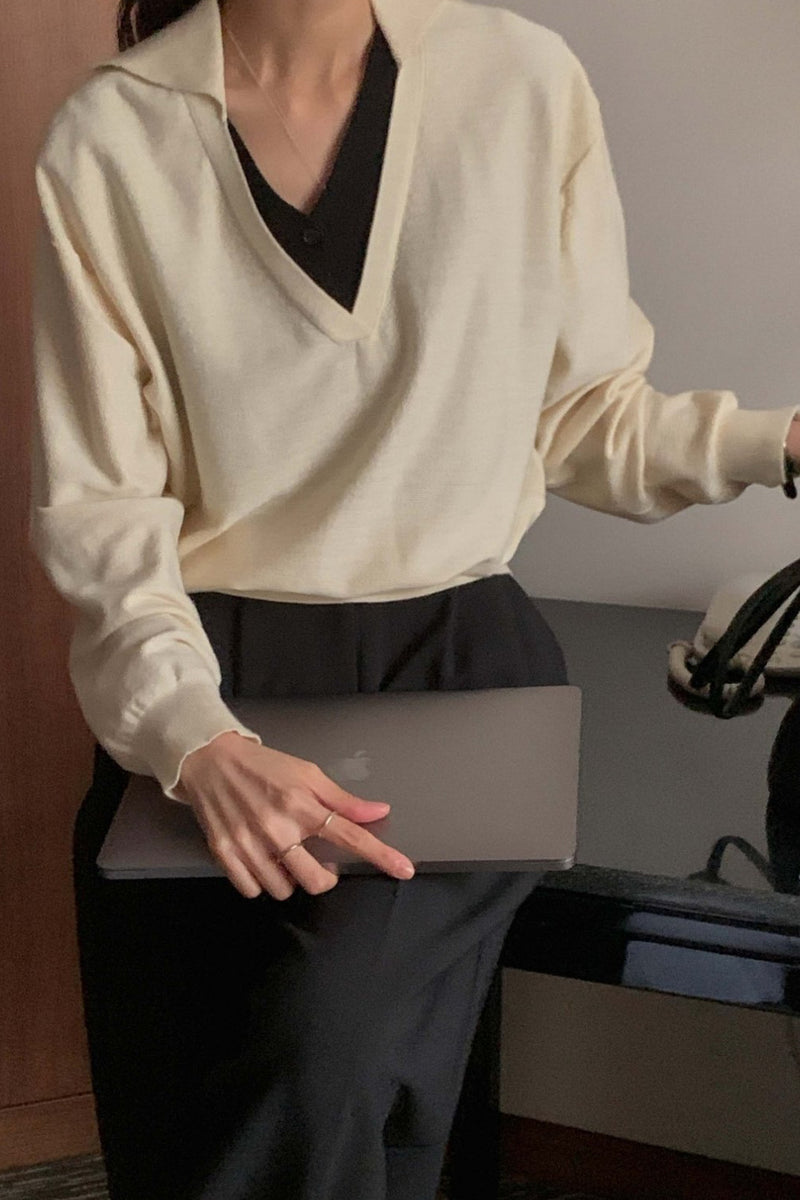 Double Collar Knit