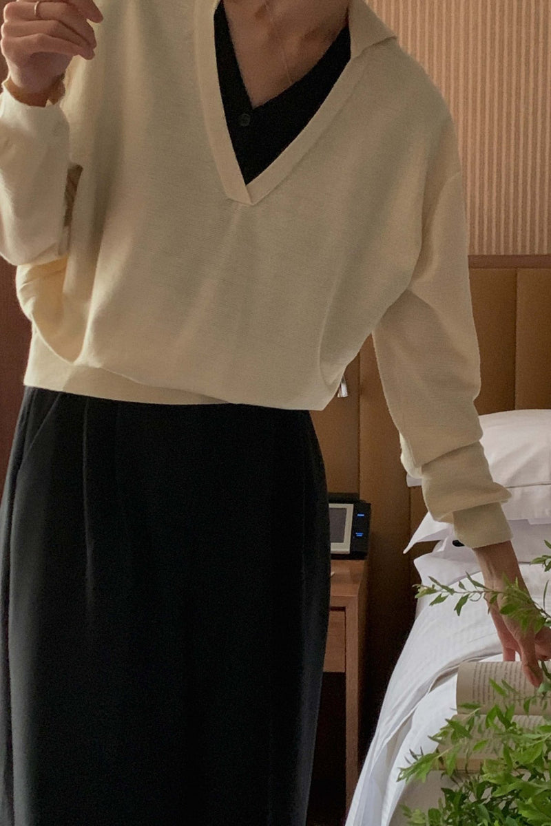 Double Collar Knit