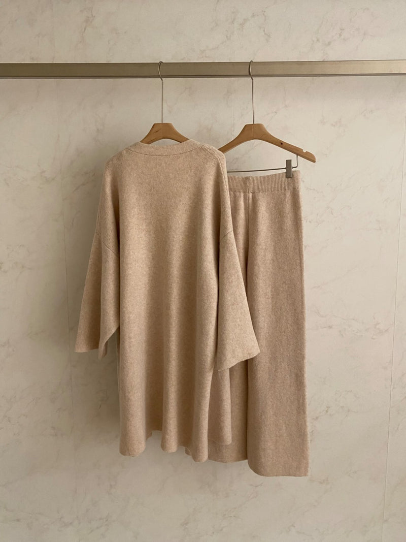 Overfit Cardigan Set