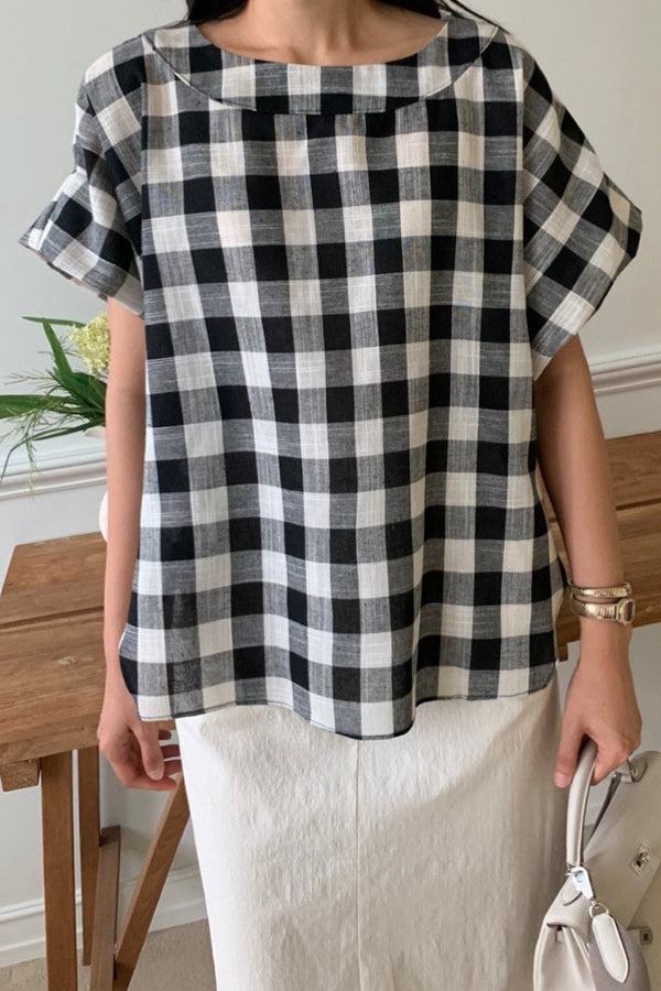 Big Gingham Blouse