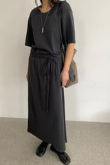 Strap Waist Rib Dress