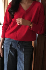 Cashmere V-neck Knit