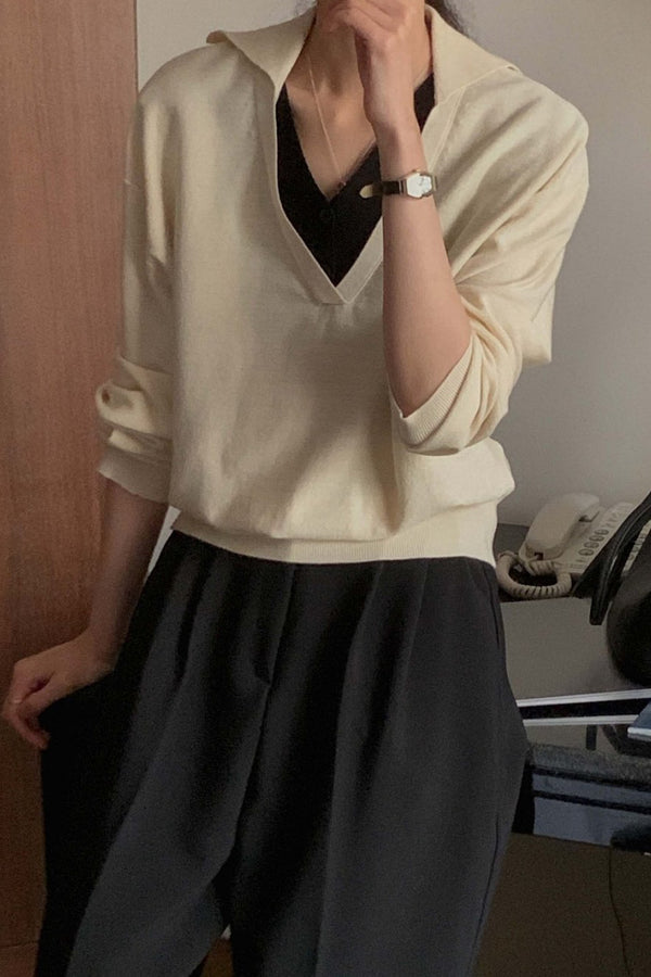 Double Collar Knit
