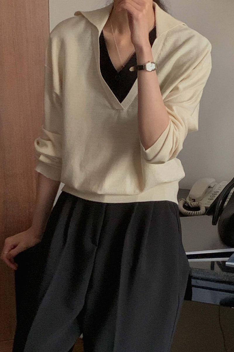 Double Collar Knit