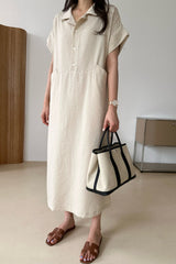 Side Pocket Shirt Dress