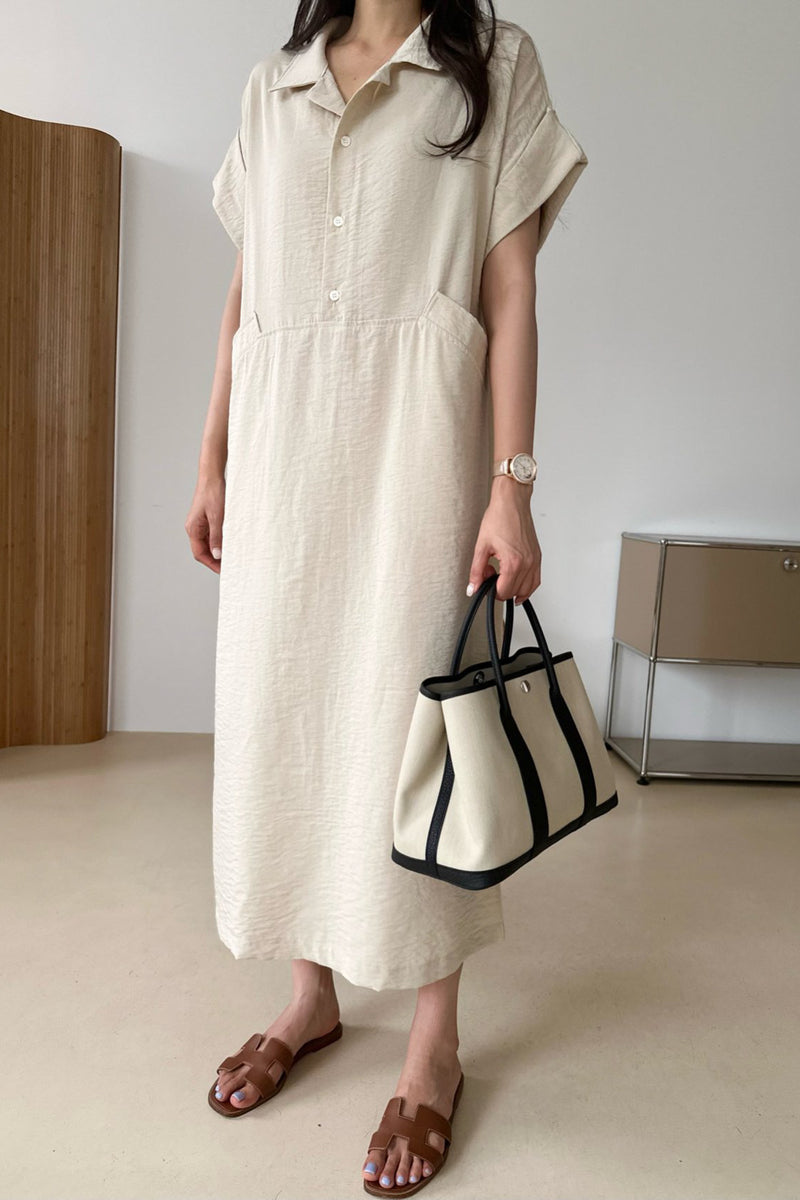 Side Pocket Shirt Dress