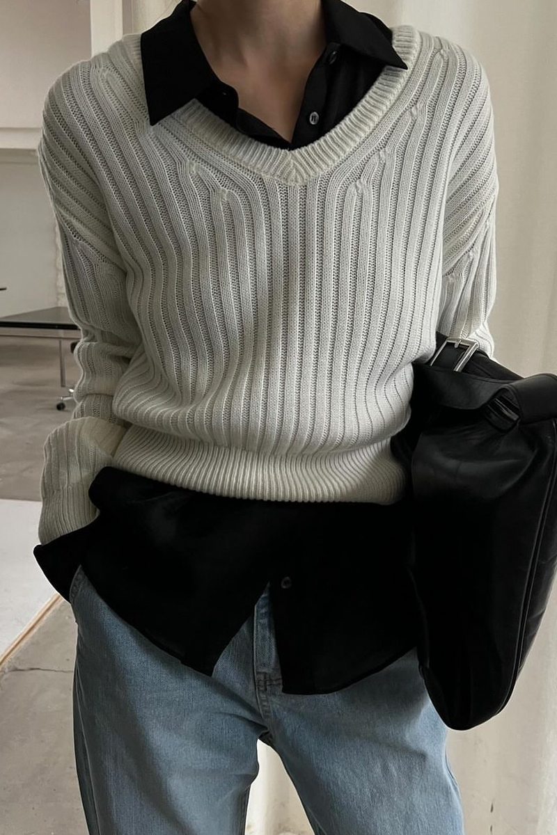 Back Button Sweater