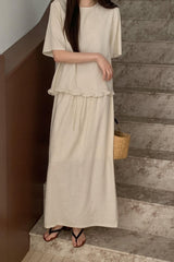 Linen Frill Hem Set