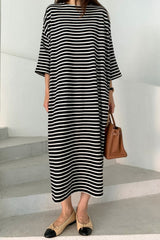 Balloon Stripe Tee Dress