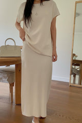 Boatneck Skirt Set