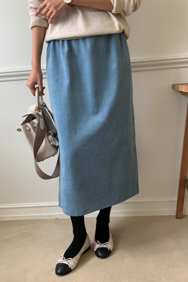 Corduroy H-line Skirt