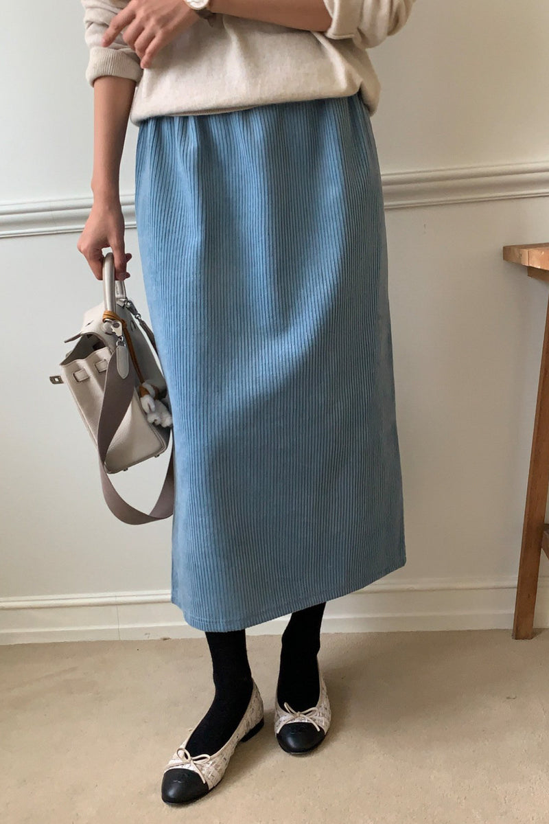 Corduroy H-line Skirt