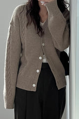 Cable Mohair Cardigan