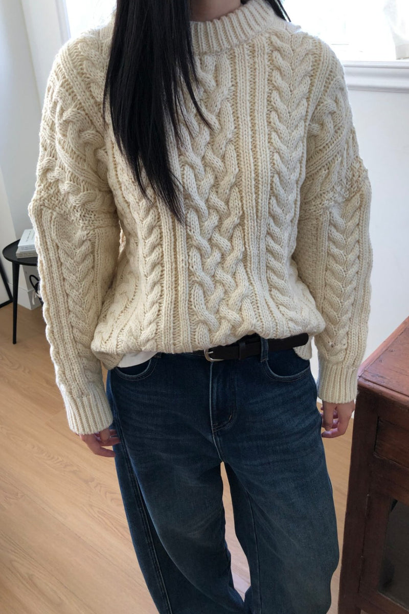 Classic Chunky Cable Sweater