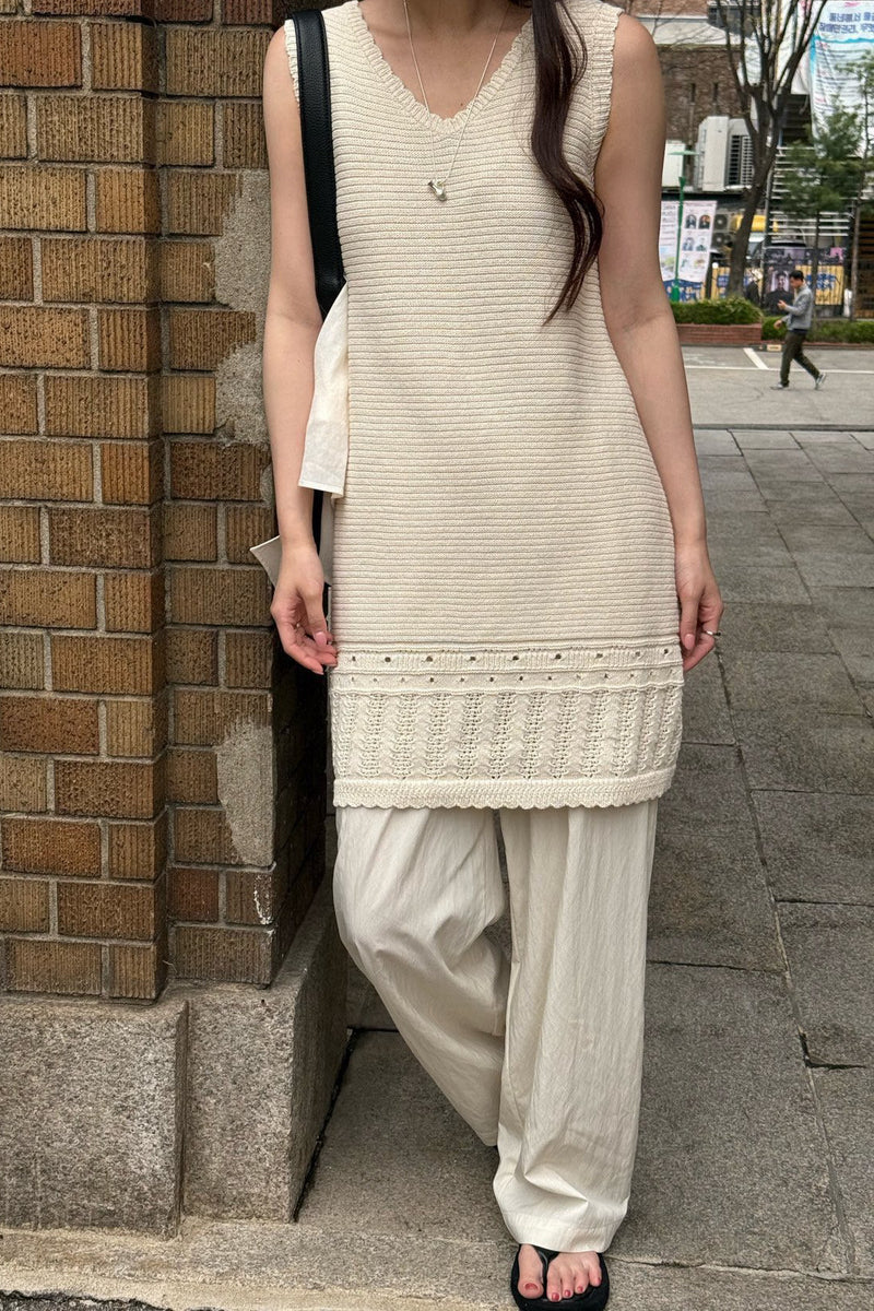 Linen Breeze Knit Dress