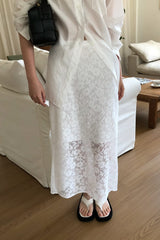 Floral Lace Maxi Skirt