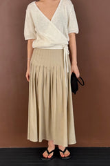 Architectural Stitched Pleat Skirt