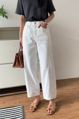 Side Stitch Barrel Jeans