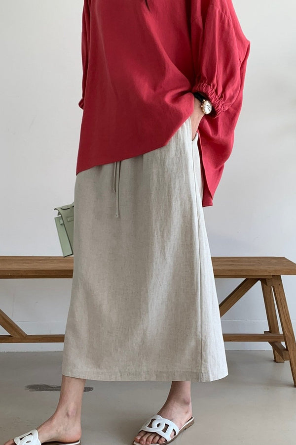Tencel Linen Banding Skirt