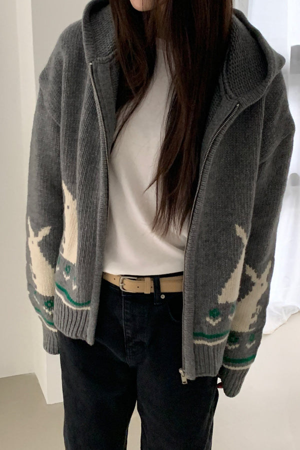 Rabbit Zip-up Hoodie