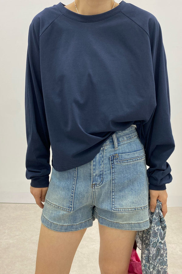 Casual Raglan Crop Tee