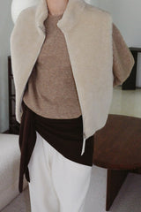 Wool Shearling Vest Jacket