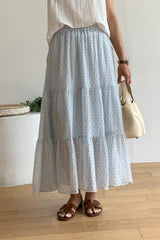 Tiered Polka Dot Maxi Skirt