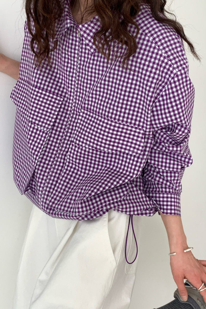 Gingham Windbreaker