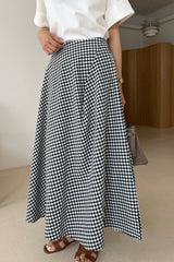 Gingham Side-Twist Maxi