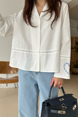 Heart Embroidery Blouse