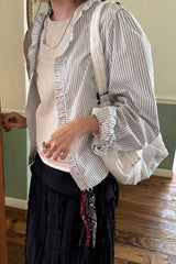 Frill Stripe Blouse