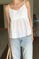 Eyelet Punch Babydoll Cami