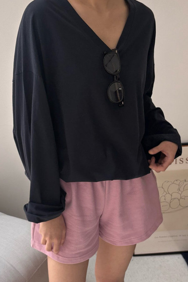 Silky V-neck Tee