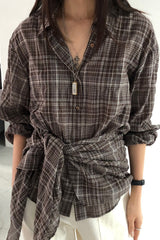 Plaid Wrap Shirt