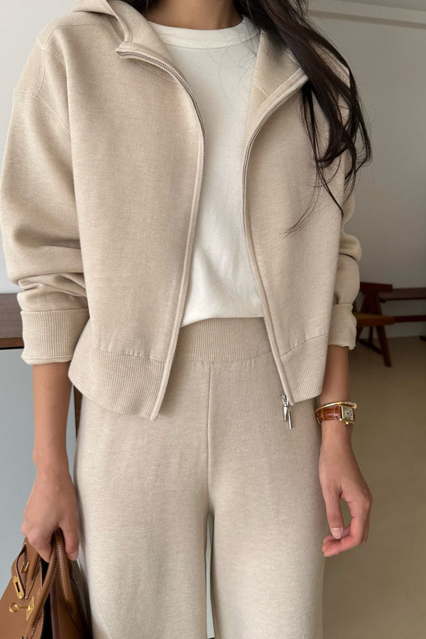 Luxe Knit Zip Hoodie