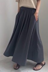 Modal Gathered Maxi Skirt