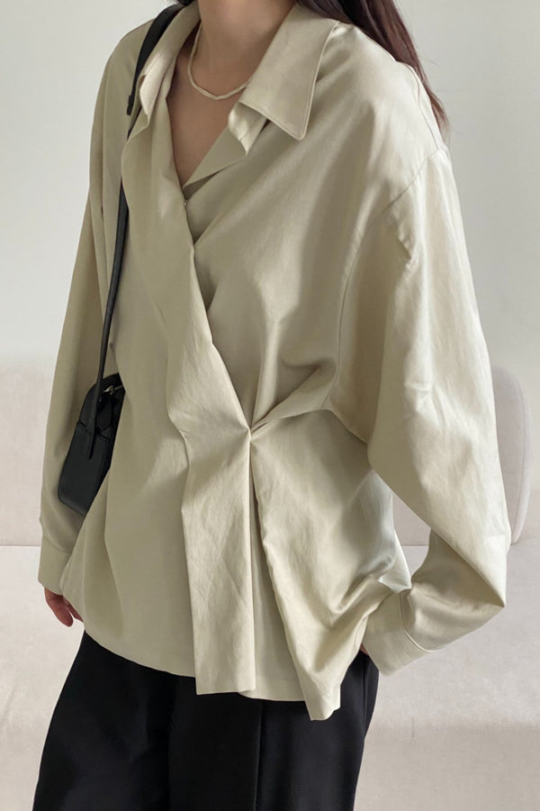 Wrap Tencel Shirt