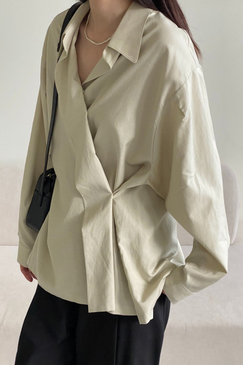 Wrap Tencel Shirt