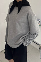 Stripe Sleeve Layered Tee