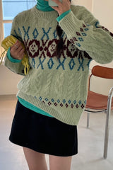 Jacquard Wool Sweater