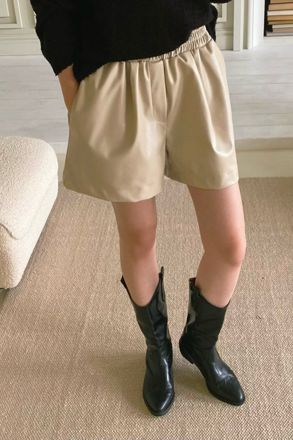 Ella Leather Shorts